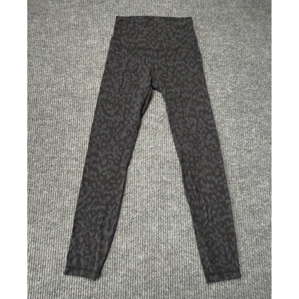 Lululemon Align High Rise Leggings Women's Size 4 Black Leopard Camo